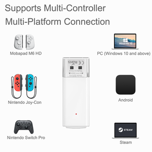 Adaptateur de manette sans fil <span class=keywords><strong>MOBAPAD</strong></span> D1 pour M6 HD Black Myth : Wukong sur PC, récepteur USB Nintendo Switch Pro pour PC, Android, Steam - Product Image 2