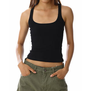 ODM Logo personnalisé 100% tricot <span class=keywords><strong>de</strong></span> coton 160g col rond été sans manches débardeur femmes basique recadrée débardeur fabrication <span class=keywords><strong>de</strong></span> vêtements - Product Image 6