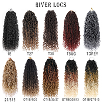 Échantillon Gratuit 14-26 Pouces River Locs Cheveux à Tresser Fibre Synthétique Haute Température Cheveux au Crochet Tresses Africaines Mèches