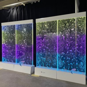Panneau de séparation de pièce tubulaire en acrylique avec éclairage LED, mur de bulles, écran sensoriel, mur de bulles aquatiques - Product Image 6