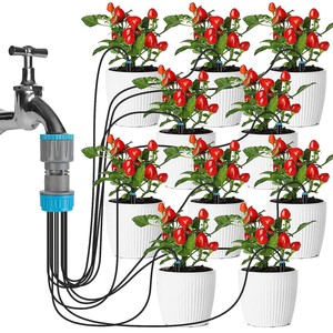 Kit de Riego por Goteo de 10 Cabezales con Salida de Agua Ajustable para Plantas, Uso en Jardín y Hogar - Product Image 2