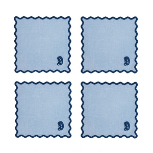 Colorful Custom 300 Colors Cotton <b>Linen</b> Napkin for Hotel French Luxury Fabric <b>Cloth</b> <b>Table</b> <b>Linen</b> Cocktail Napkins with Embroidery - Product Image 2