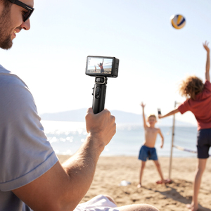 Nouvelle poignée de maintien avec batterie externe 10000 mAh et trépied pliable, support griffe froide pour caméra d'action et smartphone, pour la prise de vue vidéo - Product Image 1