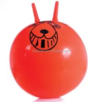 2022 कस्टम फिटनेस योग गेंद 45 CM पर्यावरण के अनुकूल पीवीसी विशाल वयस्क बच्चों कार्टून सींग कूद हूपर गेंद