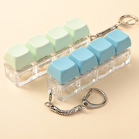 Portable Mechanical Keycap Fidget Keychain Unisex Plastic Stress Relief Click Toy for 14 Years & up Bulk Orders