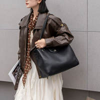 Bolsos de Hombro de Cuero Genuino para Mujer, Bolsos Tote de Gran Capacidad, Cuero Vacuno TC con Interior de Cuero Sintético, Bolsos para Dama