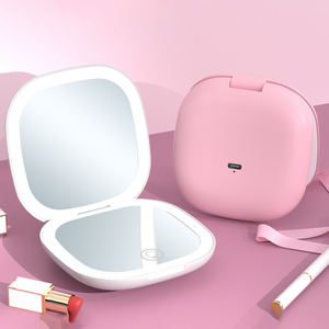 Zonyin Rechargeable <strong>Compact</strong> Makeup <strong>Mirror</strong> Dual-Sided LED Lights 5X Magnification Portable Cosmetic <strong>Mirror</strong> with Square <strong>Design</strong> - Product Image 6