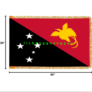 Bandiera Nazionale di <span class=keywords><strong>Palau</strong></span> di Alta Qualità 3x5 Piedi, Logo Personalizzato, Bandiera per Interni 3x5', Bestseller con Frange Ornamentali Dorate - Product Image 2