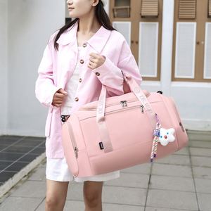 กระเป๋าเก็บของเดินทางสีชมพูแฟชั่น สำหรับทุกเพศ เหมาะสำหรับกิจกรรมกลางแจ้ง กีฬา โยคะ  รับสกรีนโลโก้ - Product Image 5