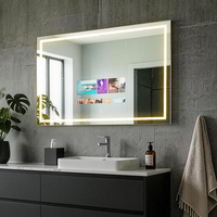 Miroir de salle de bain intelligent moderne MIRROH.AI, étanche, avec écran tactile, Android, WiFi, haut-parleur Bluetooth intégré, pour salon et hôtel