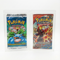 Boîte de présentation magnétique en acrylique transparent pour booster pack de cartes Pokémon TCG, support de rangement personnalisé robuste et protecteur