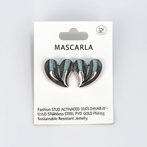 Pendientes de Moda con Forma de Corazón, Acero Inoxidable 316L, Chapado en Oro PVD, Joyería Sostenible y Resistente - Product Image 2