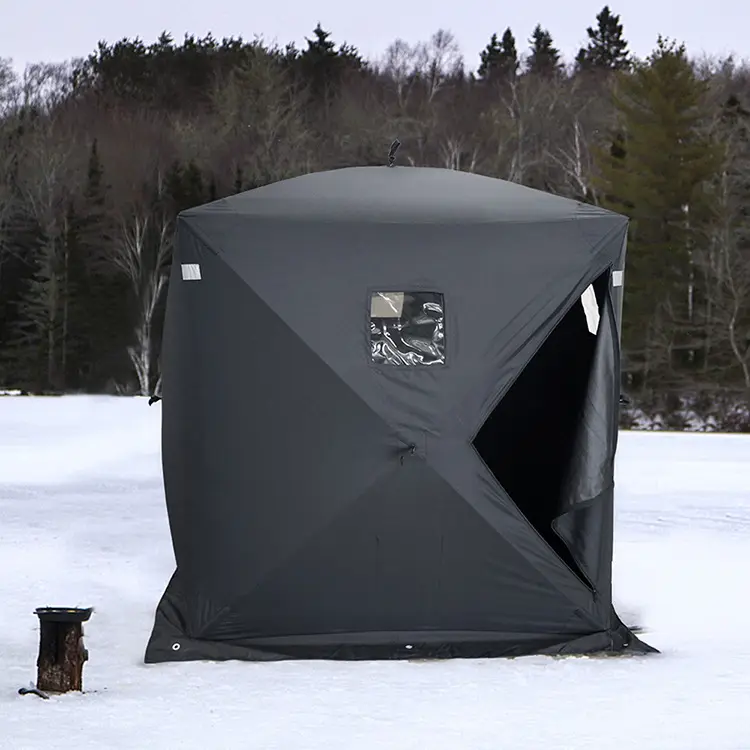Kualitas Tinggi Kain Nilon Es 1-2 Orang Panas Isolasi Musim Dingin Es Batu Memancing Shelter Tenda untuk Tetap Hangat