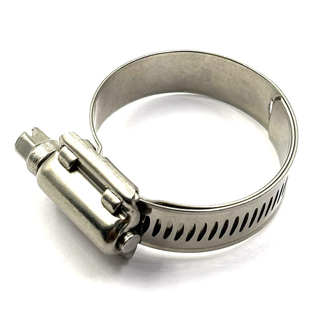 High Torque American Style Power Lock Hose Clamp Stainless Steel Worm Gear Adjustable Clip for Pipe and Hose Connection