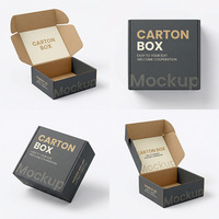 Boîte d'emballage en carton ondulé pliable et portable personnalisable pour cosmétiques, vêtements, bougies, avec logo personnalisé