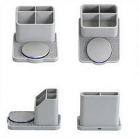 Plateau de rangement cosmétique multifonctionnel moderne pliable en silicone pour bureau, sac et outils - Accessoire de papeterie pour la maison et le bureau