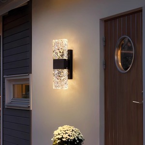 Outdoor Crystal Wall Lamp Long Strip Warm <b>Light</b> Waterproof Rustproof Modern Minimalist Design For <b>Corridor</b> Restroom Decorative - Product Image 1