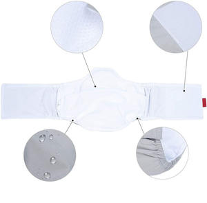 2024 नए नर कुत्ते डायपर पालतू शारीरिक पट्टा लपेटें पुन: प्रयोज्य सौजन्य बड़े कुत्ते घर सौजन्य पैंट बेली बैंड थोक - Product Image 6