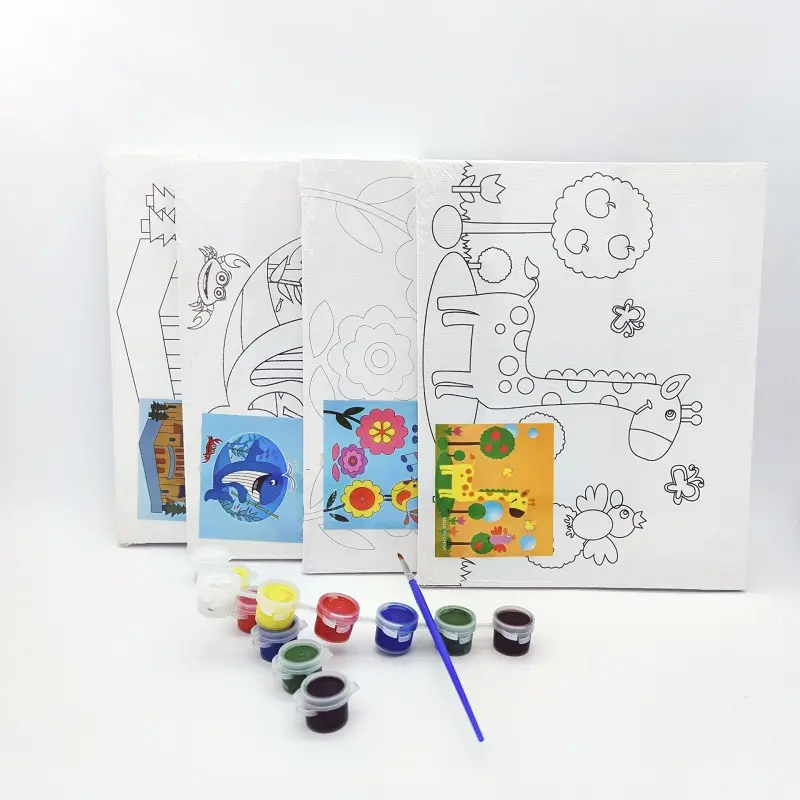 Byb Acryl Olieverf Laagste Prijs 100% Puur Katoen Mini Canvas Pre Gedrukt Canvas Voor Kinderen Schilderen
