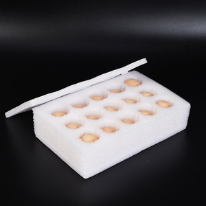 Epe Pearl Cotton <b>Egg</b> Tray 15-Piece White Shockproof Packaging For Express Delivery Protection - Product Image 3