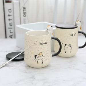 Mug en céramique créatif 3D, animal peint à la main, dessin animé, chat mignon, grande capacité, mug à café pour le petit-déjeuner - Product Image 4