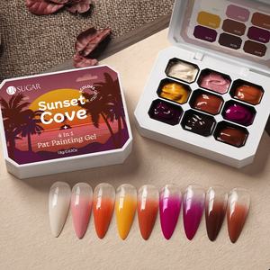 Set de Gel para Pintura de Uñas Ombré UR SUGAR Sin Capa de Dispersión, Paleta de Esmalte en Gel de Alta Pigmentación Libre de HEMA para Uñas con Degradado de Otoño e Invierno - Product Image 3