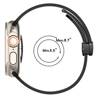 Compatible avec les montres, bracelet de montre en silicone sport, boucle pliante, largeur de bande 42 mm/38 mm