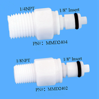Adaptateur fileté 1/8 NPT, connecteur mâle à insertion rapide, raccords à déconnexion rapide, connecteur en plastique fileté