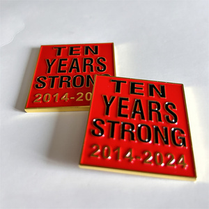 Bajo MOQ personalizado propio diseño rectángulo oro aniversario desafío monedas conmemorativa aleación de zinc desafío <span class=keywords><strong>moneda</strong></span> - Product Image 2