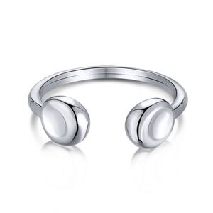 Dylam Fashion Simple Vegan <b>Silver</b> Love Polished Open Finger <b>Ring</b> Hand Jewelry <b>Adjustable</b> 925 <b>Sterling</b> <b>Silver</b> <b>Ring</b> - Product Image 1