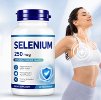 Capsules de Sélénium en Gros, 250 mcg, 60 Capsules Végétales, Soutien Antioxydant, Booster Thyroïdien, Complément Alimentaire