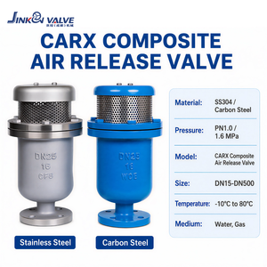 Válvula de Escape de Aire Automática con Brida de Acero al Carbono Compuesto <span class=keywords><strong>CARX</strong></span> para Tuberías de Agua PN10 PN16 - Product Image 2