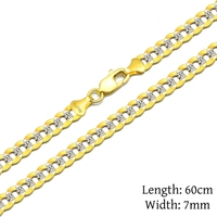 Collar de Cadena Cubana de Oro de 18K Hecho a Mano en Italia para Hombre, Cadena para Suéter, Sensación de Alta Gama, Joyería para Mujer, Certificado Internacional
