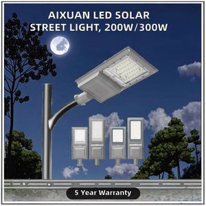 Farola Solar LED Integrada de 200W/300W, Impermeable IP65, Luz Diurna, Garantía de 5 Años para Uso en Exteriores y Jardines - Product Image 2