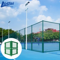 Clôture de terrain de sport sans soudure galvanisée à chaud sur mesure pour terrains de basketball, séparateurs de terrain de pickleball et padel pour stades
