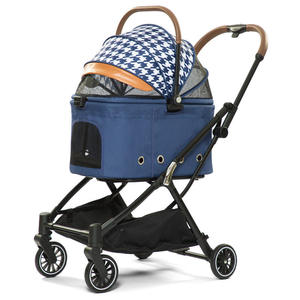 Factory Direct Luxury Detachable Portable Pet <b>Stroller</b> Elegant Foldable Dog Trolley with Easy Folding for <b>Cats</b> - Product Image 1