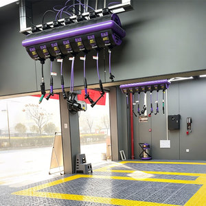 Ensemble complet d'équipement <span class=keywords><strong>pour</strong></span> station de lavage automobile, système de dévidoir de tuyau 6-en-1 avec nettoyeur haute pression, compresseur d'air et double proportionneur de produits chimiques - Product Image 3