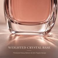 Flacon de parfum en verre rose de luxe avec logo personnalisé, col serti, bouchon haut de gamme, emballage de parfum haut de gamme