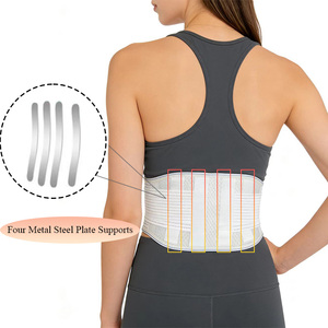 Ceinture de soutien lombaire pour hommes et femmes, respirante, auto-chauffante, magnétique, avec <span class=keywords><strong>4</strong></span> baleines renforcées, réglable, pour le soutien du dos et la sciatique - Product Image 3