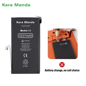 Kara Manda yeni KM telefon pil için iPhone batarya 100% sağlık çözmek Popup onarım yüksek kapasiteli 3530mAh iPhone 13 pil