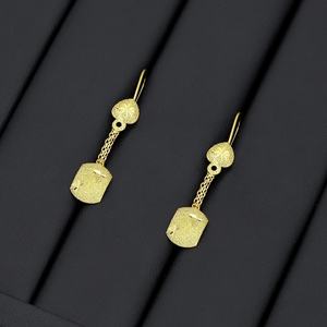 Boucles d'oreilles pendantes JXX en laiton plaqué or 24 carats, motif géométrique vintage, pour la Somalie, design classique de haute qualité - Product Image 5