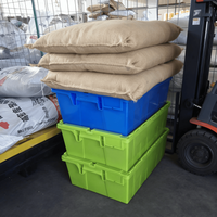 Caisse de déménagement en plastique PP robuste de 60 L, empilable, emboîtable et recyclable, avec une charge unitaire de 30 kg, pour le stockage et le déménagement