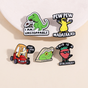 Broches personnalisées mignonnes en forme de grenouille de dessin animé, épingles émaillées 'Let's Get This Bread', badges de revers en métal plaqué, bijoux amusants en forme d'animaux, cadeau pour enfants - Product Image 4