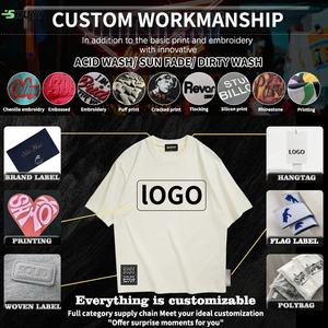 T-Shirt <span class=keywords><strong>Vintage</strong></span> Y2K Personalizzata a Due Tonalità, Oversize da Uomo, Manica Corta, Collo Tondo, 100% Cotone 230g Ecologico - Product Image 6