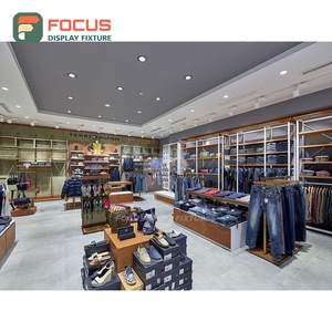 Modern Shop Interior Powder Coated Metal Display System Project Management Boutique Store - Product Image 5
