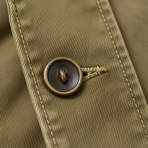 Men's Oversized Cotton Canvas Button-Front Jacket Loose Fit Utility Workwear <b>Coat</b> with Stand Collar Multi Pockets - Product Image 3