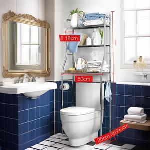 Étagère de toilette métallique personnalisée à 3 niveaux <span class=keywords><strong>pour</strong></span> salle de bain, gain de place, étagère de balcon et organisateur de rangement – Vente en gros - Product Image 3