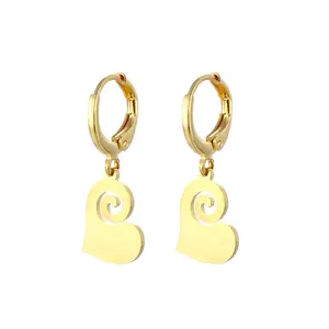 Fashion Heart Geometric Thread Love Earrings Personality Trend Geometric Everything Jewelry Earrings
