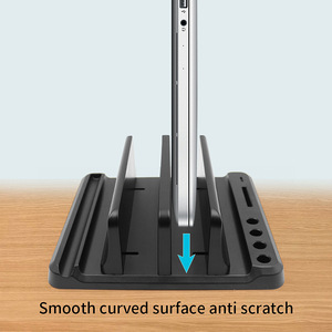 Laptop <b>Stand</b> <b>Tablet</b> Phone Vertical Storage Holder Black DS08 Cooling Base Support - Product Image 2