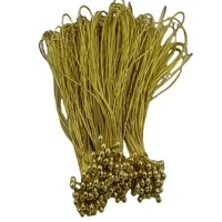 Attaches élastiques personnalisables en or et argent avec boucles à extrémité sphérique pour reliure de menus de restaurant, dossiers et documents